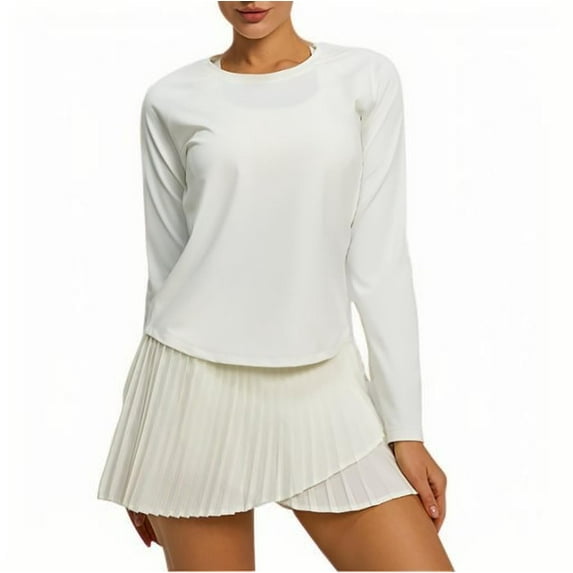 Long Sleeve Workout Tops for Women UV Sun Protection Quick Dry Golf Running Hiking Rash Shirts Athletic T-Shirts