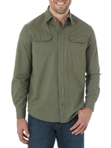 Long Sleeve Woven Solid Shirt - Walmart.com