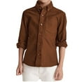thumbnail image 1 of Long Sleeved Boys Casual Blouse Kids Turn-Down Collar Button Down Tops, 1 of 5