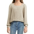 thumbnail image 1 of Long Sleeved Girls Square Neck Casual Tops Spring Autumn Children Kids Tops for 5-14 Years, 1 of 6