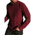 thumbnail image 1 of Long Sleeved Men Fall Winter Cable Knit Sweater Warm Pullover Jumper, 1 of 5