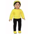 thumbnail image 1 of Long Sleeved Yellow Shirt, Headband, and Leggings for 18inch Dolls | American Fashion World, 1 of 1