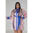 thumbnail image 1 of FASHNZFAB Long Sleeves Non-stretch Dress, Women's 3XL, 1 of 4