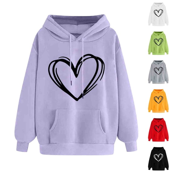 Long Sleeves Pullover Casual Fall Fashion Women's Printed Off Shoulder Sleeves Long Sleeved Top Hooded Sweatshirt Yellow M