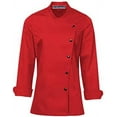 thumbnail image 1 of Long Sleeves Red Color New Chef Coat Jacket Uniform for women ideal for food service, Caterers and Culinary professional L Size, 1 of 1