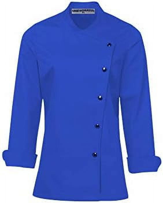 Long Sleeves Royal Blue Color New Chef Coat Jacket Uniform for women ...