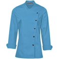 thumbnail image 1 of Long Sleeves Sky Blue Color New Chef Coat Jacket Uniform for women ideal for food service, Caterers and Culinary professional M Size, 1 of 1