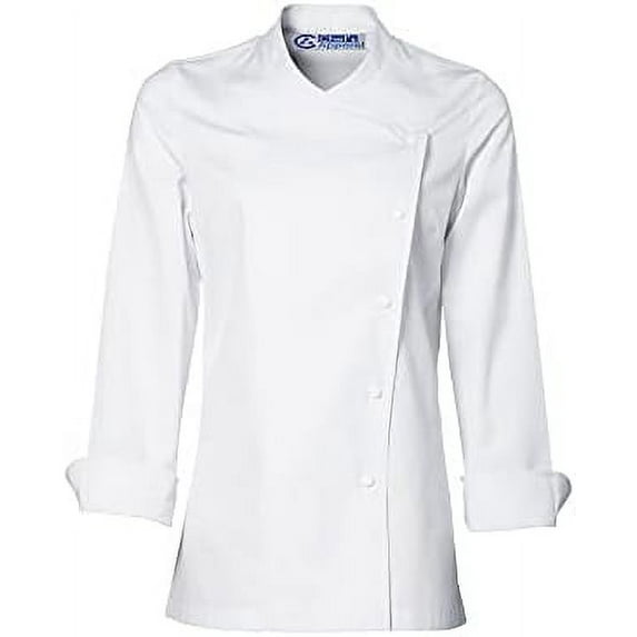 Long Sleeves White Color New Chef Coat Jacket Uniform for women ideal for food service, Caterers and Culinary professional S Size