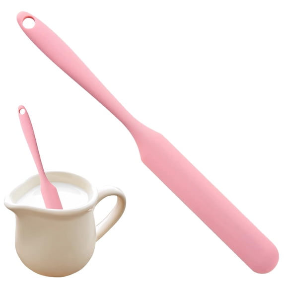 Long Slim Flexible Silicone Jar Spatula Heat Resistant Non Stick Scraper For Small Containers Easy Reach