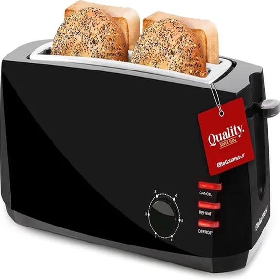 Long Slot Toaster, Toast Settings with Defrost, Reheat, Cancel Functions, Slide Out Crumb Tray, Extra Wide Slots