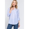 thumbnail image 1 of Long Slv Split Round Neck Stripe Woven Shirt, 1 of 5