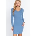 thumbnail image 1 of Long Slv V-neck Mini Rib Dress M, 1 of 4