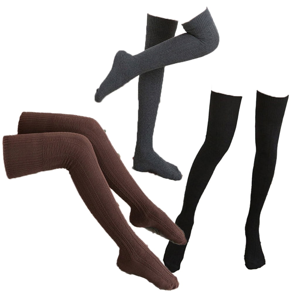 Opaque Tights Winter Stockings for Girls Women's Plus Size Women Over Knee  Tall Socks Plus Cotton Socks Extra Thick Thigh Socks Stockings Tall Thigh