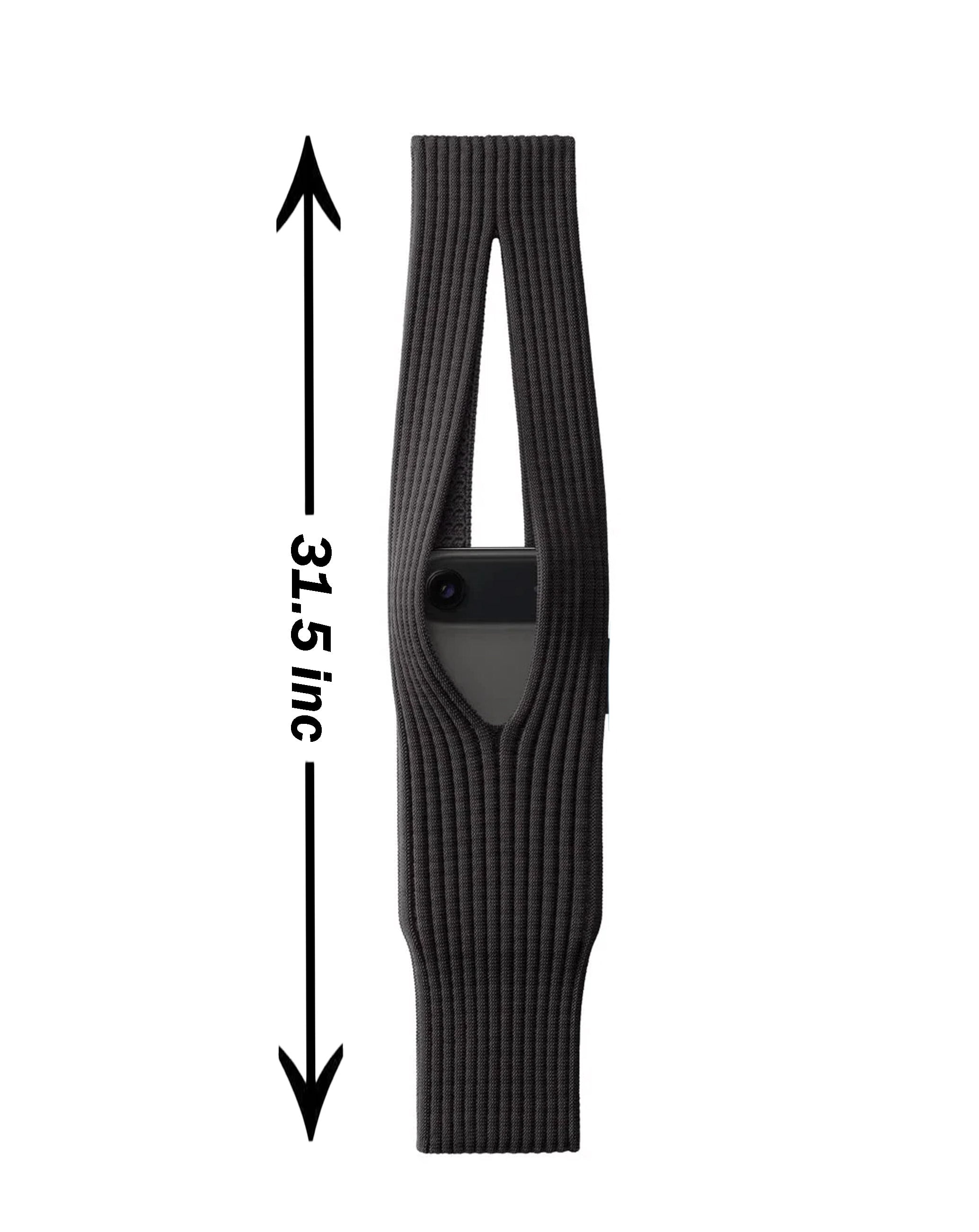 Long Soft Mobile Pouch - Black