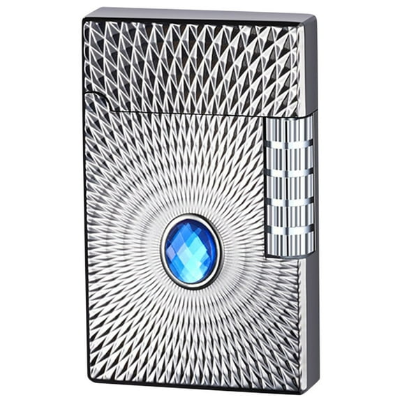 Long Sound Steel Tone Side Slide Inflatable Slant Flame Open Flame Lighter Stone Gift Lighter