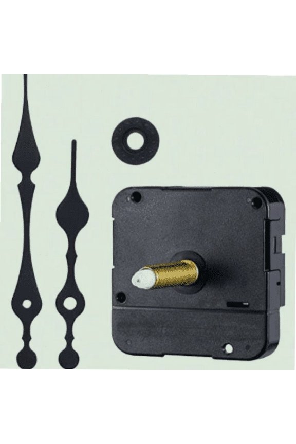 Long Spindle Quartz Clock Movement with 2 Hands, 1.0 Inches Thread Length, for Clocks up to 0.8 Inches Thick
