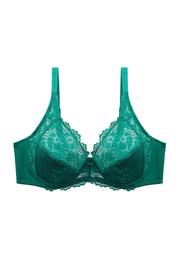 Womens Long Sports Bras Lace Solid Color Double Breasted Push Up Bra V-Neck Seamless Bra Feature Hook and Eye Closure T- Bra Shirt Steel L