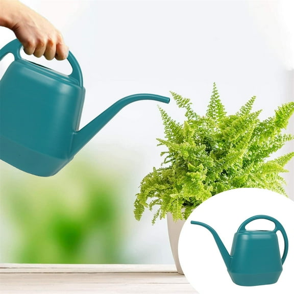 CHENjy 2L Green Plastic Watering Cans with Long Narrow Spout for Precise Watering