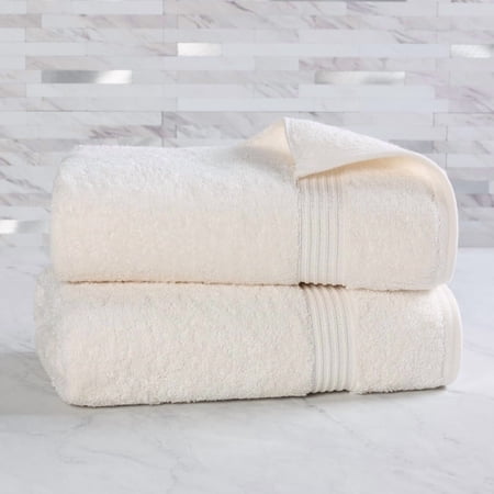 Long Staple Combed Egyptian Cotton Bath Sheet Set, Ivory, by Superior