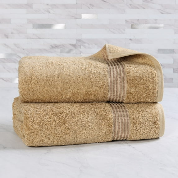 Long Staple Combed Egyptian Cotton Bath Sheet Set, Toast, by Superior