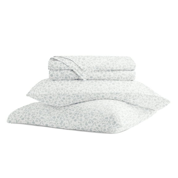 Long-Staple Vintage-Washed Cotton Bed Sheets Set in Rustic Jacobean by Comfort Canopy