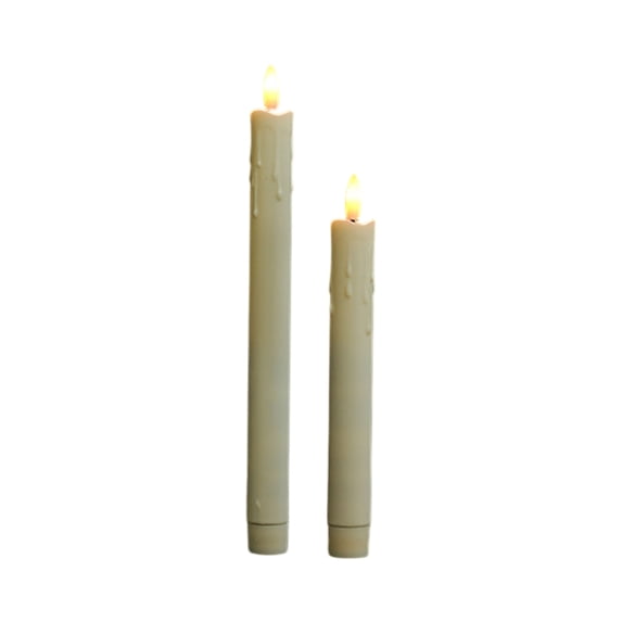 Long Stick LED Candle Light, Flameless Electronic Simulation Lamp, Battery Operated Flickering Taper for Home Wedding Holiday Table Decoration