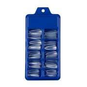 Long Stiletto Nail Tips - French Tip Press on Nails for Nail Extensions10 Sizes - Acrylic Manicure DIY Tools Full Style 20 Colors Nails Art - 100 Pcs/Box-Clear