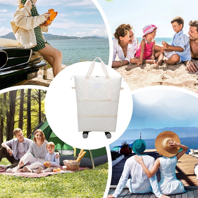 Long Storage Bag Wheeled Travel Duffel Bag Expandable Suitcase For