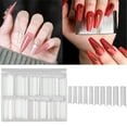 thumbnail image 1 of Long Straight Square Acrylic False Nail Tips Clear Full Cover Nails For Women Manicure Salon Extension, 1 of 5
