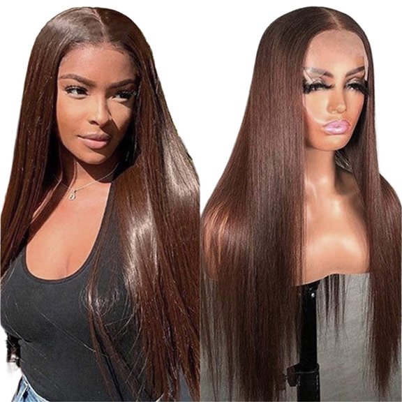 Long Straight Wig Naturally Droops And Has A Smooth Texture Suitable For Daily Wear