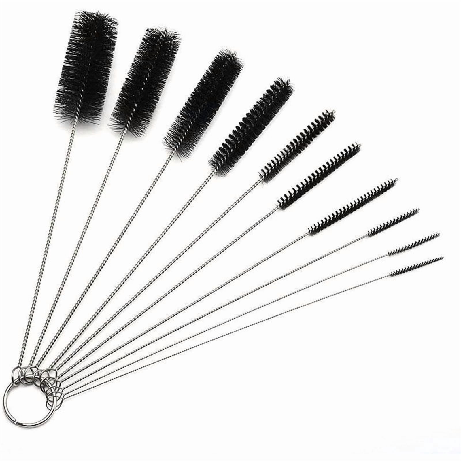 Long Straw Brush, Nylon Pipe Tube Cleaner, 10 Different Diameters Set of 10
