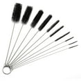 thumbnail image 1 of "Long Straw Brush, Nylon Pipe Tube Cleaning Brush, 10 Different Diameters, Straw Cleaner Brush set of 10 for Drinking Straws, Bottles, Keyboards, Jewelry, Pipe - Black", 1 of 5