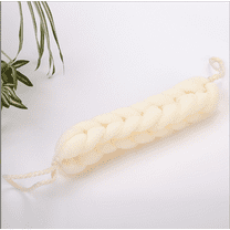 Long Stretch Back Sponge with Rope Handles Back Scrubber Bath Shower Mesh Sponge Exfoliating Body Scrub Stretch Braided Loofah for Men and Women(3-Pack,White)