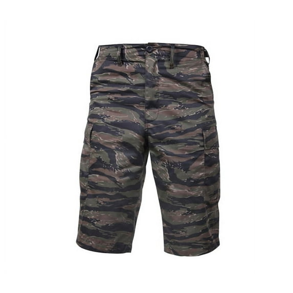 Long Style B.D.U Shorts, Tiger Stripe Camo