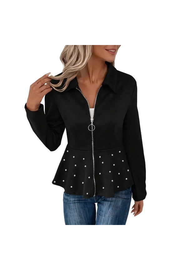 Long Sweaters for Women, Women's Casual Regular Fit Solid-Color V-Neck Long-Sleeve Cardigan Jacket/Top, Sweater Jacket for Women