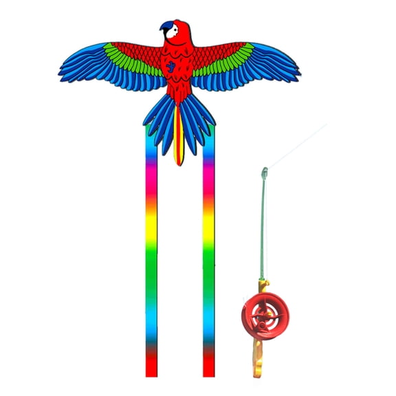 Long Tail Dynamic Wing Kites with Fishing Rod Line Dynamic Swallow Kites Toy for Child Easy Flying Kites Outdoor Activity