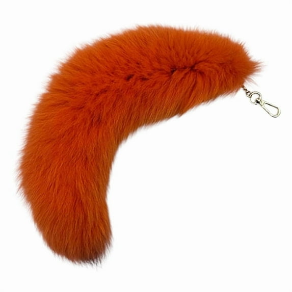 Long Tail Keychain Cosplay Toy Bag Pendant Fox Tail Shape Phone Case Key Adornment Fashion Keychain Plush Texture