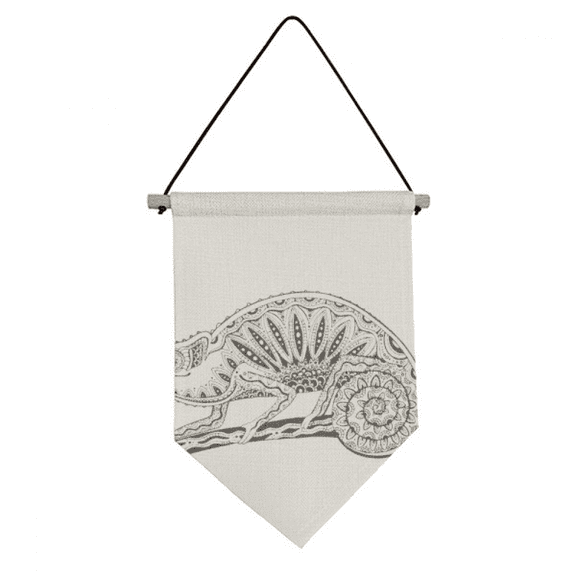 Long Tail Lizard Animal Portrait Sketch Canvas Flag Hanging Wall Art Decor Banner