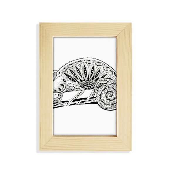 Long Tail Lizard Animal Portrait Sketch Desktop Display Photo Frame Picture Art Painting 5x7 inch