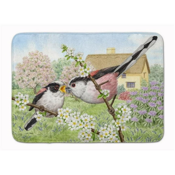 Long Tailed Tits Machine Washable Memory Foam Mat