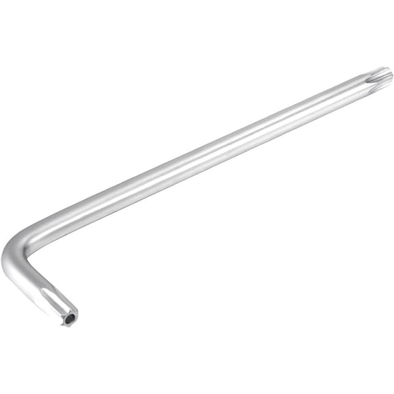 Long Tamper Proof Torx  Key Bit Wrench, L-Shape Nickel Plated T40
