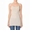 thumbnail image 1 of Long Tank Top Adjustable Spaghetti Straps Layering Plain Solid Cami Junior Size 1X/2X/3X, 1 of 1