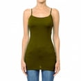 thumbnail image 1 of Long Tank Top Adjustable Spaghetti Straps Layering Plain Solid Cami Junior Size 1X/2X/3X, 1 of 1