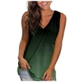 thumbnail image 1 of Long Tank Tops for Women Fashion Solid Color Summer Tank Tops Adjustable Fitted Scoop Neck Sleeveless Tee Camisole Clothes Ruched Women's Tees and Tanks Curved Hem, 1 of 5