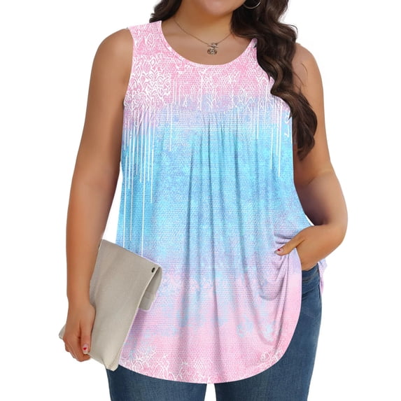 Long Tank Tops for Women Women Casual And Linen Round-Neck Printed Short Sleeve Button T-Shirt Blouse Pink Xxxl
