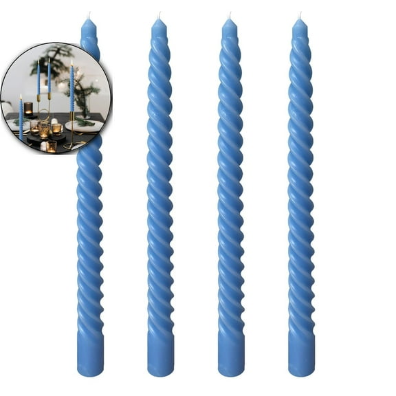 Long Taper Candles Set, Mixed Wax Wedding Decoration, Four Pack Party Dinner Table Centerpiece for Holiday Banquet Events