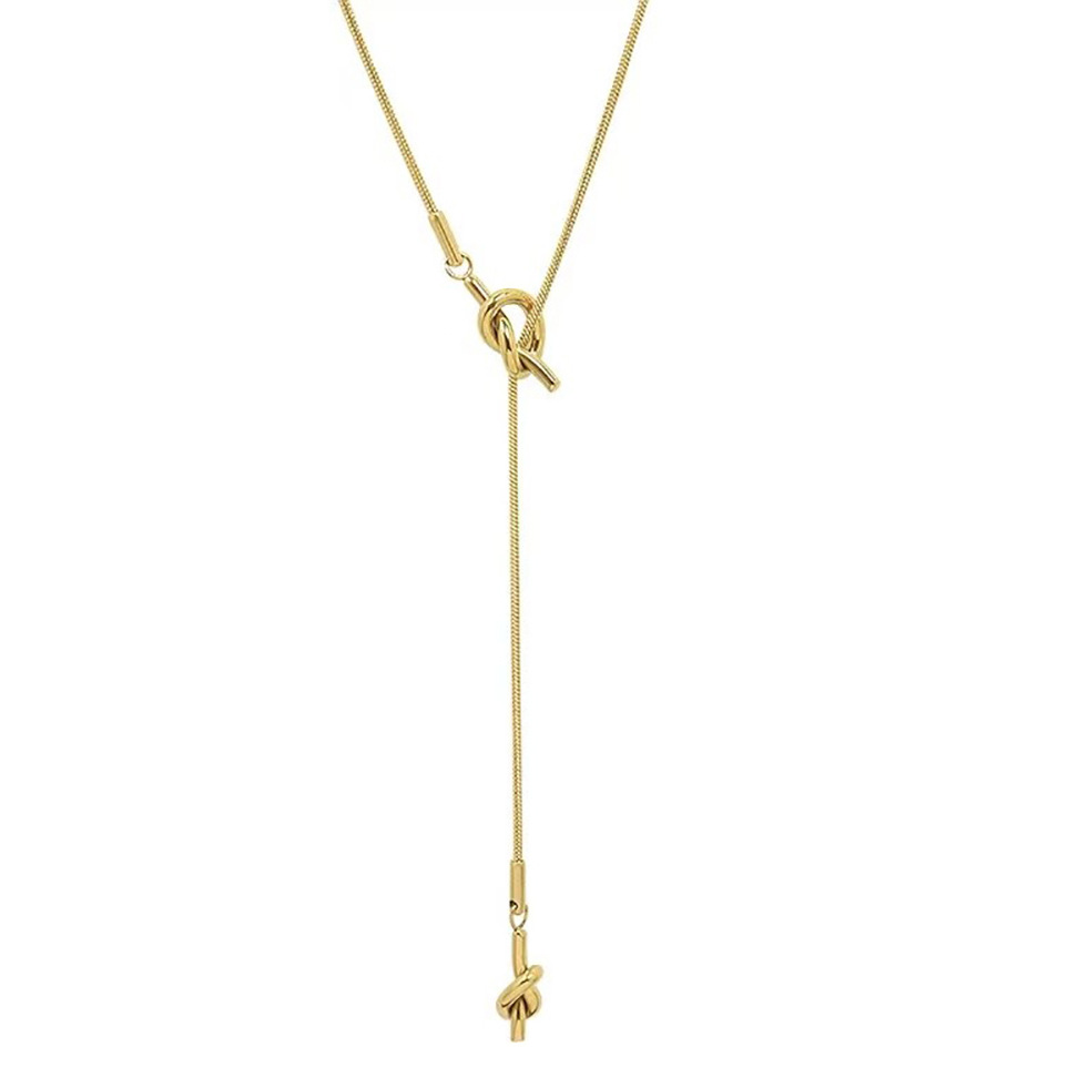 Long Tassel Necklace For Women, Necklaces Irregular Cross Knotted ...