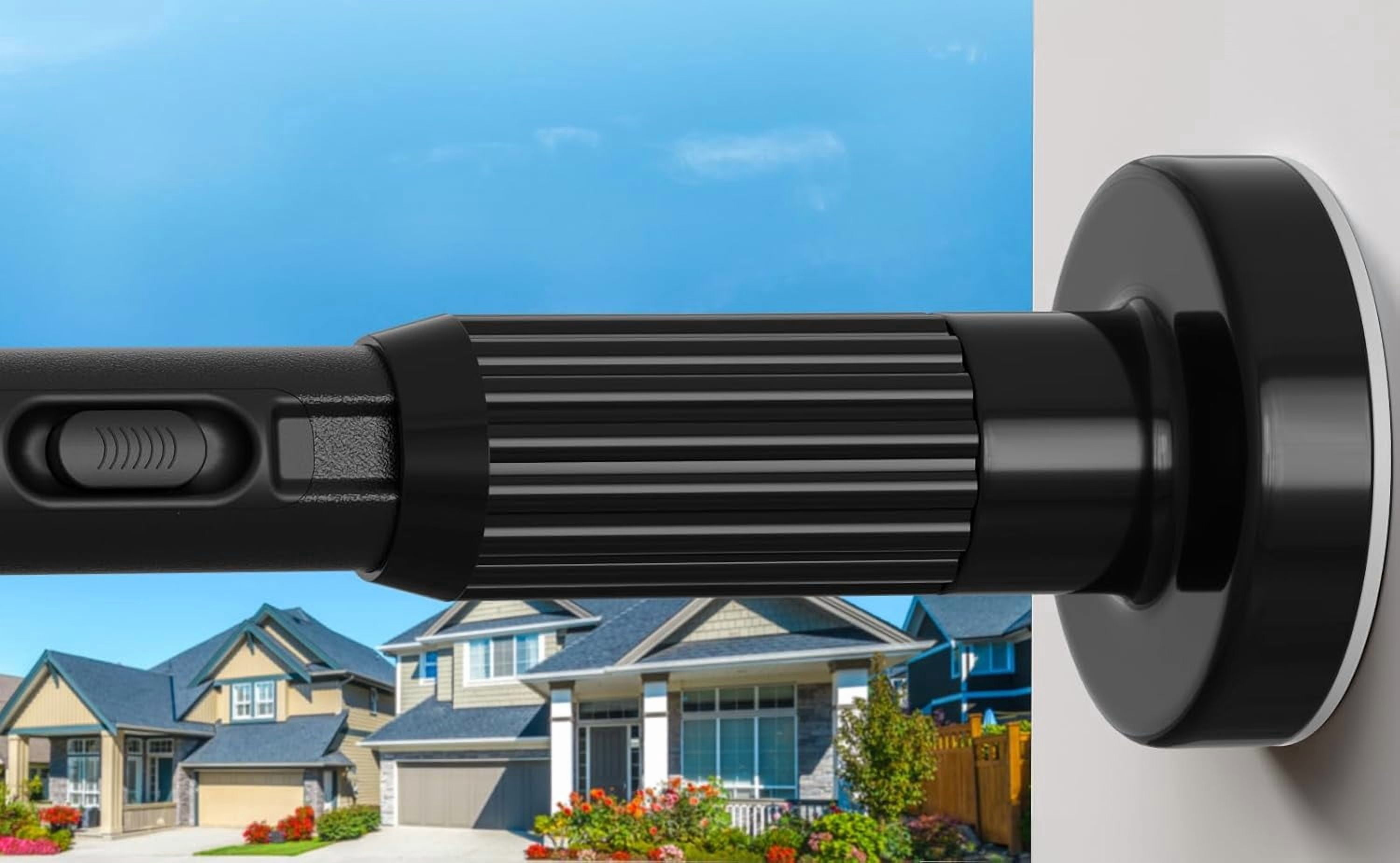 Long Tension Curtain Rod 41-144 inch Black No Drilling Adjustable