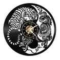 thumbnail image 1 of Long Tiger Fight Vinyl Record Wall Clock Gifts for Holiday ,Handmade 12”Black Wall Clock Unique Gifts for Men Women for Birthday Wall Decor, 1 of 1