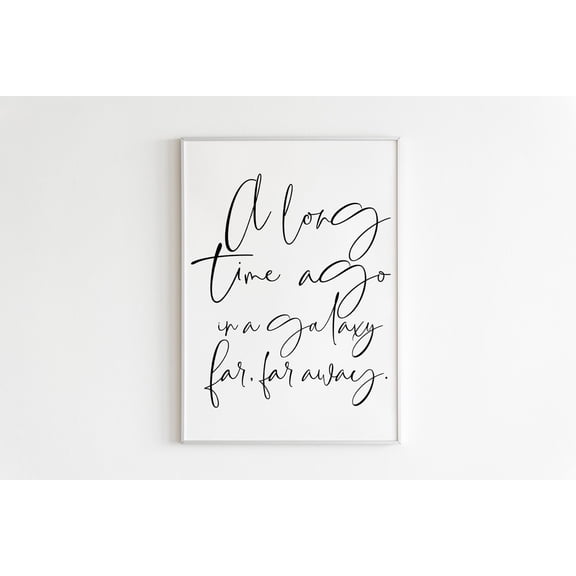 A Long Time Ago In A Far Far Away Wall Art,Movie Opening Crawl,Game Room,Print,Boho Poster,Hippie Print,Wall Art Home Decor #425, Unframed Poster Size 8x12